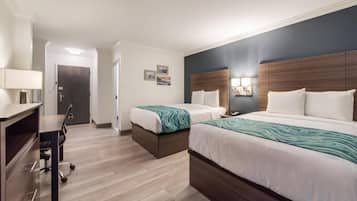 Desk, blackout drapes, iron/ironing board, free WiFi