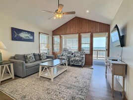 Superior Suite, Multiple Beds, Ocean View, Executive Level | Living area | 42-inch flat-screen TV with digital channels, TV, Hulu