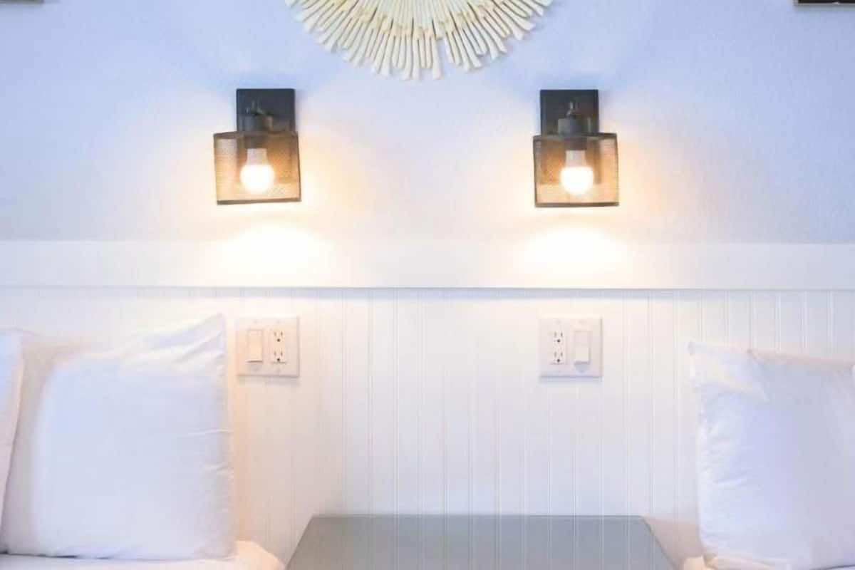 Blackout drapes, WiFi (free), bed sheets