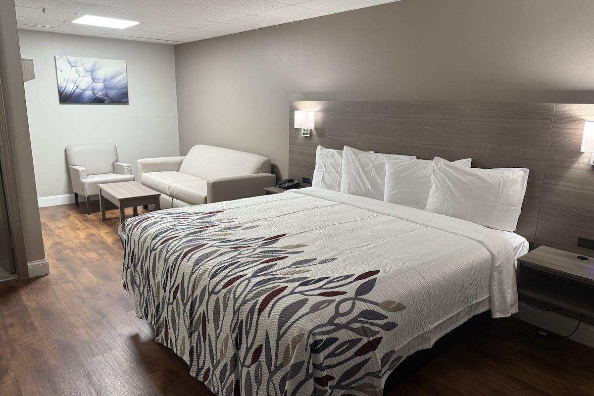 Suite, 1 King Bed, Non Smoking | Desk, free WiFi, bed sheets