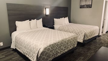 2 Queen Beds, Non Smoking | Blackout drapes, iron/ironing board, free WiFi, bed sheets