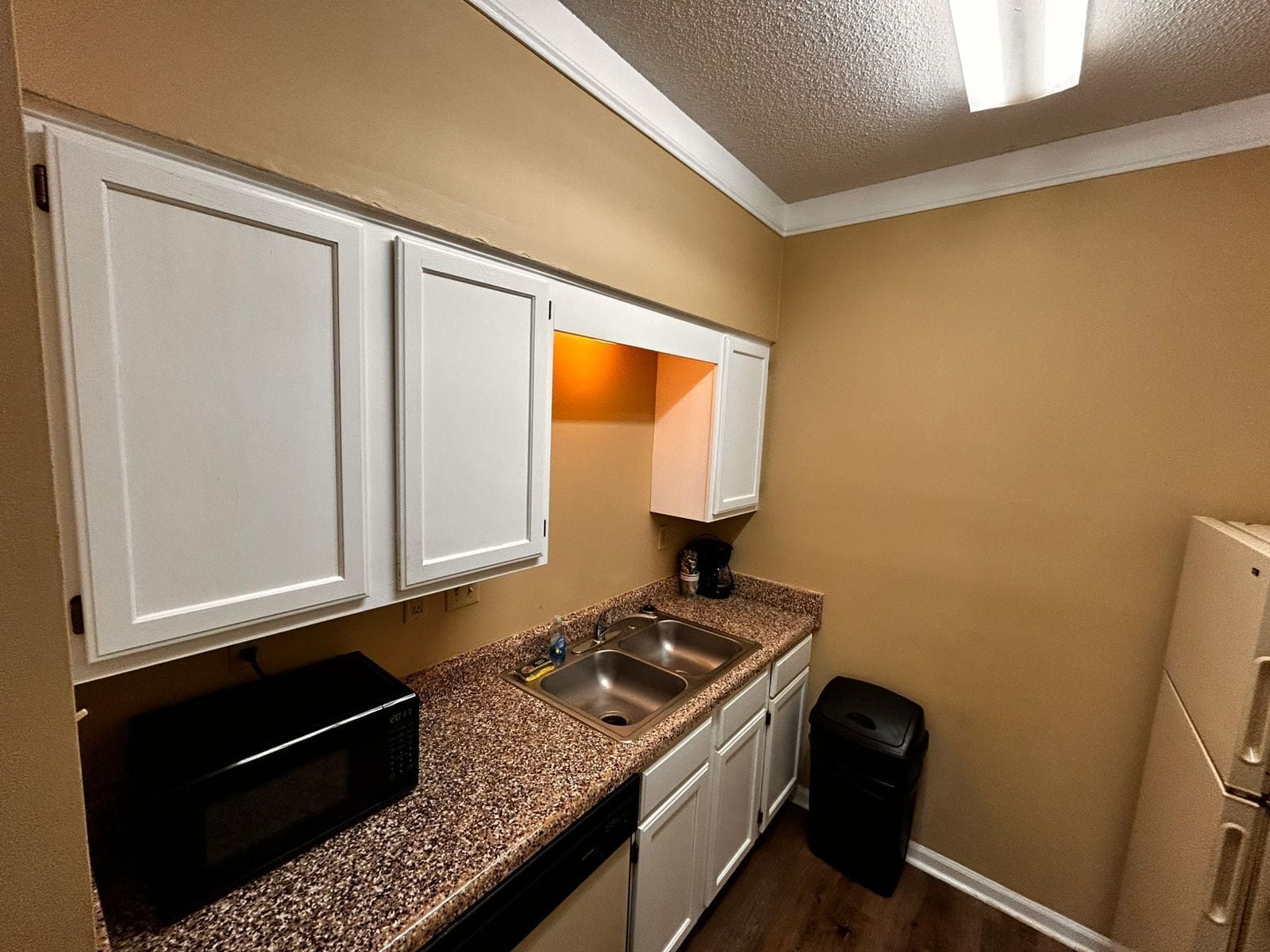 Apartment, 1 King Bed, Kitchen | Private kitchenette | Mini-fridge, microwave, coffee/tea maker