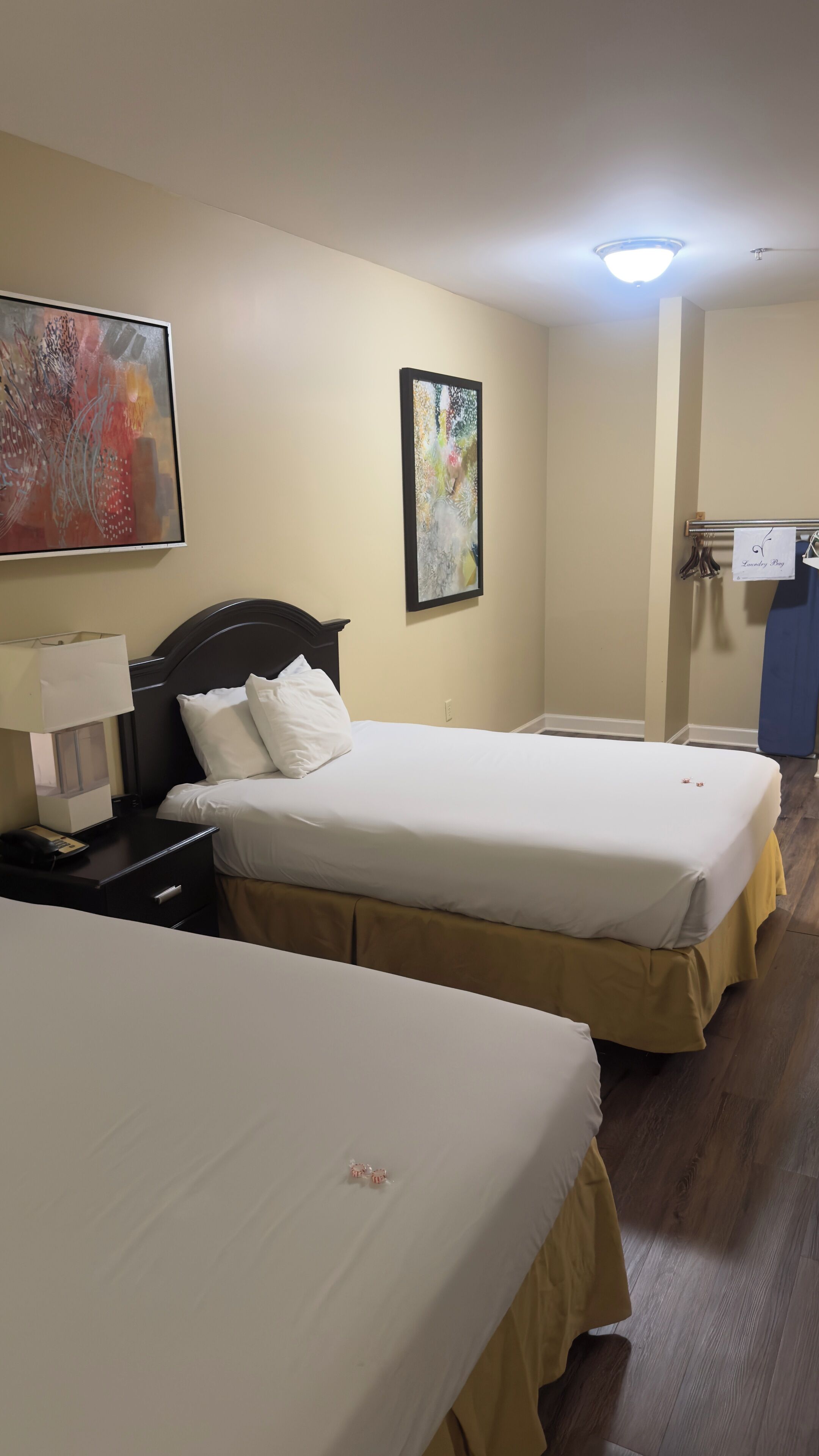 iron/ironing board, free wifi, bed sheets