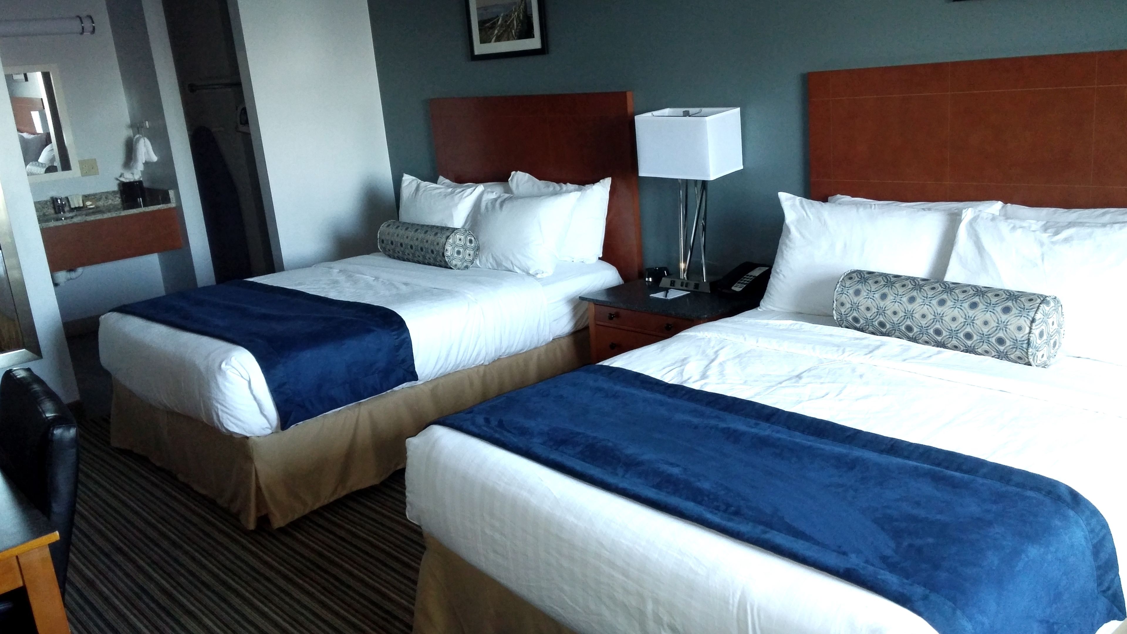 economy room, 2 queen beds | desk, iron/ironing board, free wifi, bed sheets