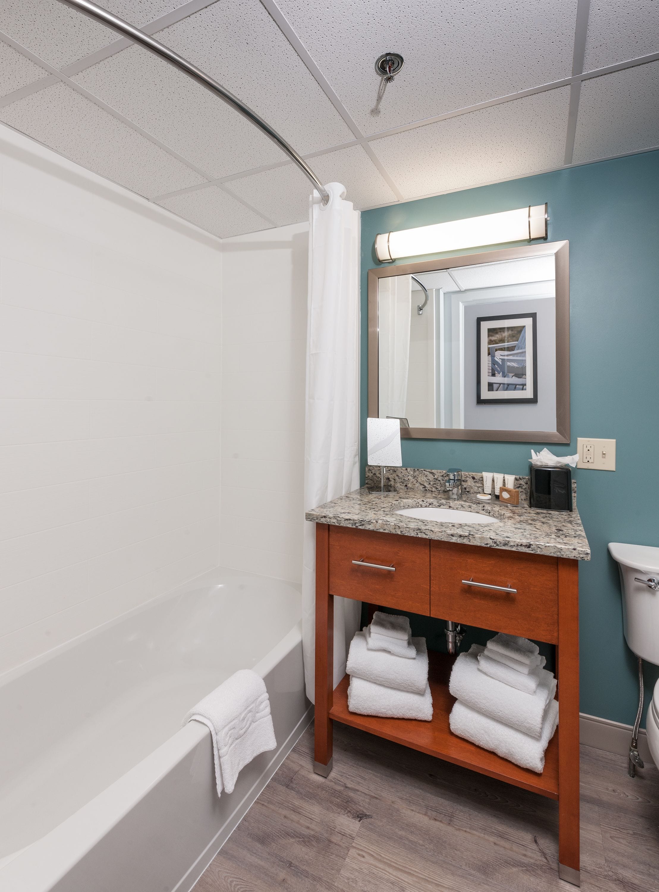 economy single room, 1 king bed | bathroom | hair dryer, towels