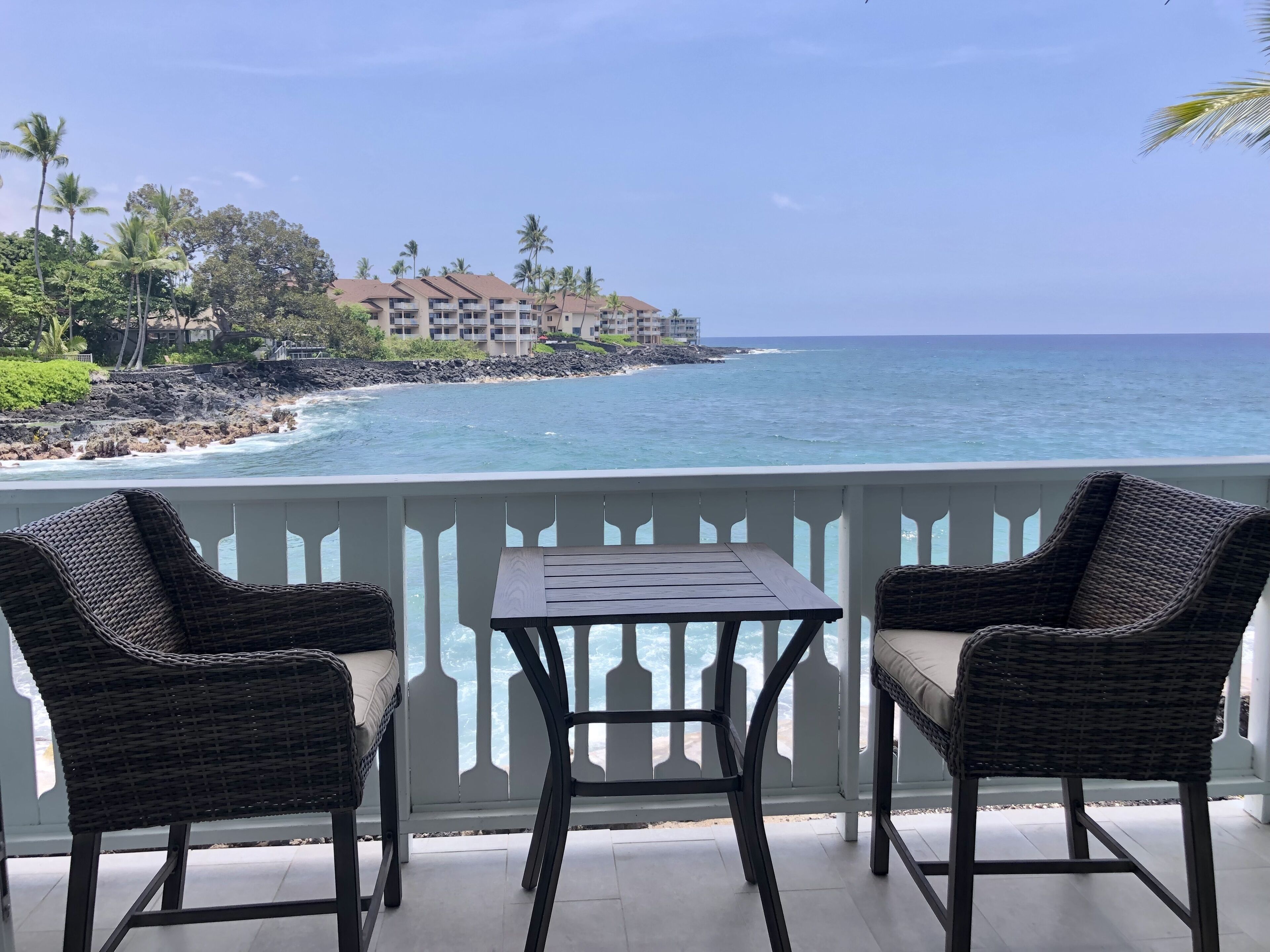 Deluxe kamer, 1 kingsize bed, veranda, uitzicht op zee | Terras