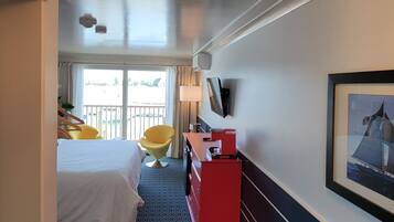 Premium Room, 1 King Bed, Non Smoking, Ocean View | 1 bedroom, iron/ironing board, bed sheets