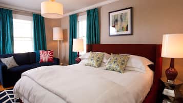 King Fireplace - Fairfield House | Hypo-allergenic bedding, down comforters, pillowtop beds