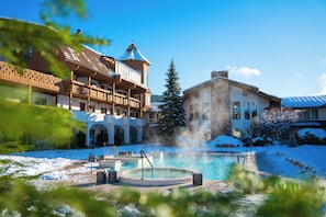 Indoor pool, 2 outdoor pools, open 8:00 AM to 10:00 PM, sun loungers