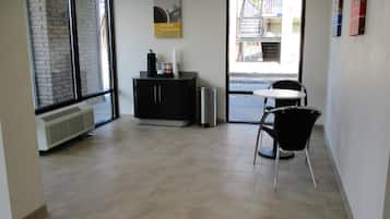 32-inch flat-screen TV with cable channels, TV