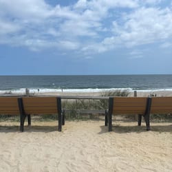 Na praia