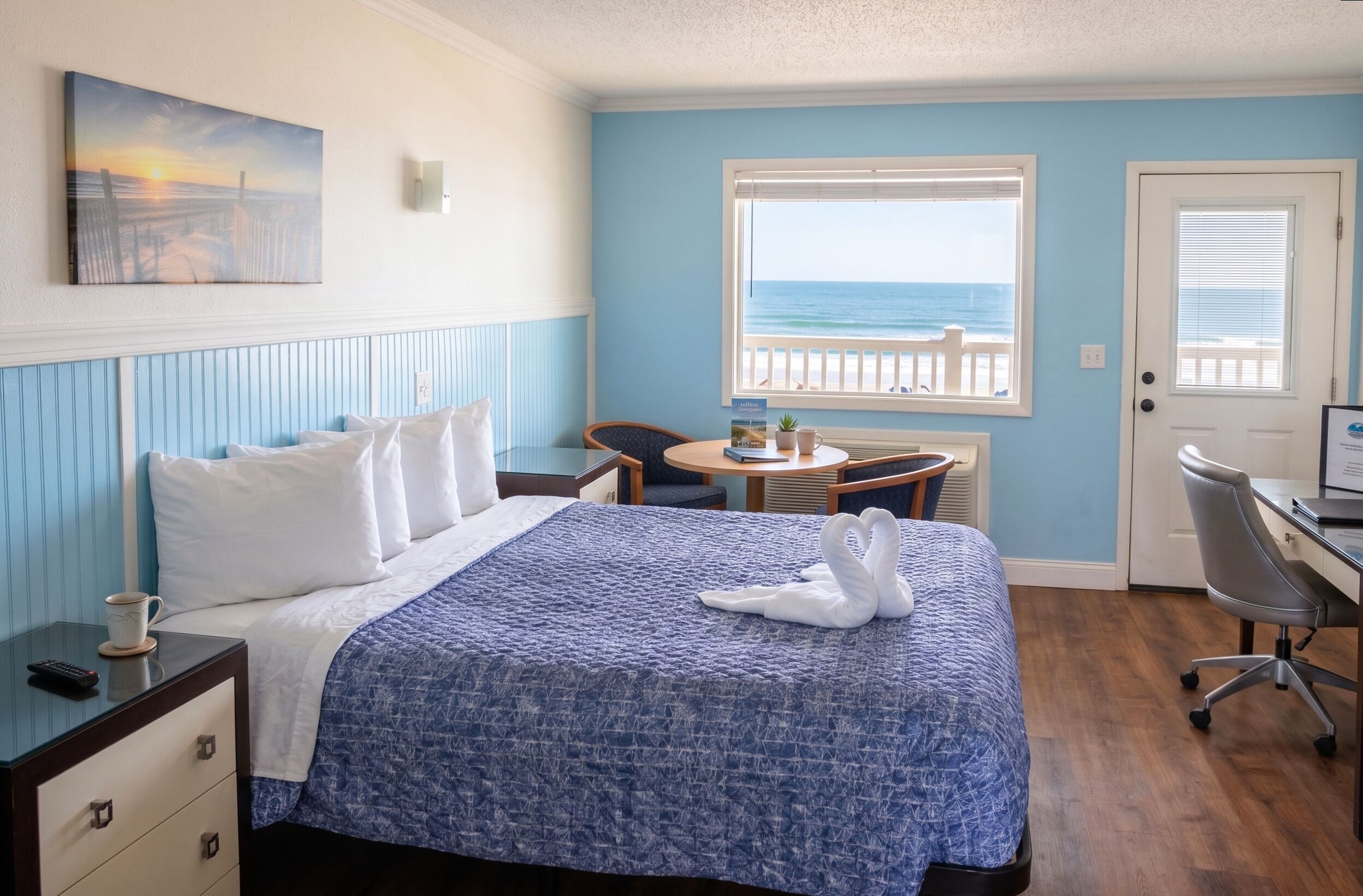 Elite Room, 1 King Bed, Balcony, Oceanfront | Free WiFi, bed sheets