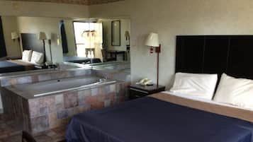 Junior Suite, 1 Bedroom, Jetted Tub | Desk, laptop workspace, soundproofing, free WiFi