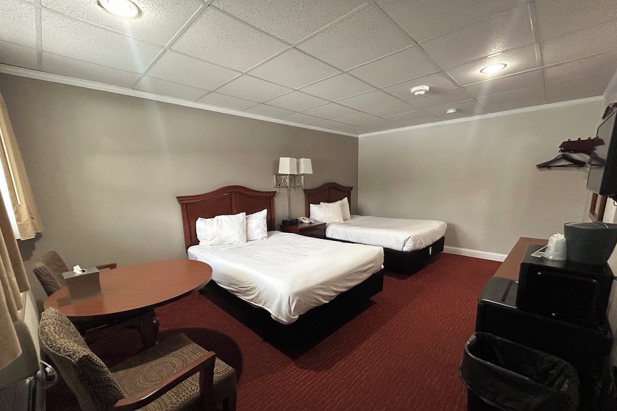Room, 2 Double Beds | Soundproofing, iron/ironing board, cribs/infant beds, rollaway beds