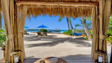 Private beach, sun loungers, beach umbrellas, beach towels