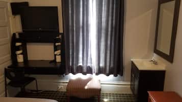 Standard Room, 1 Double Bed, Shared Bathroom | 1 bedroom, desk, laptop workspace, iron/ironing board
