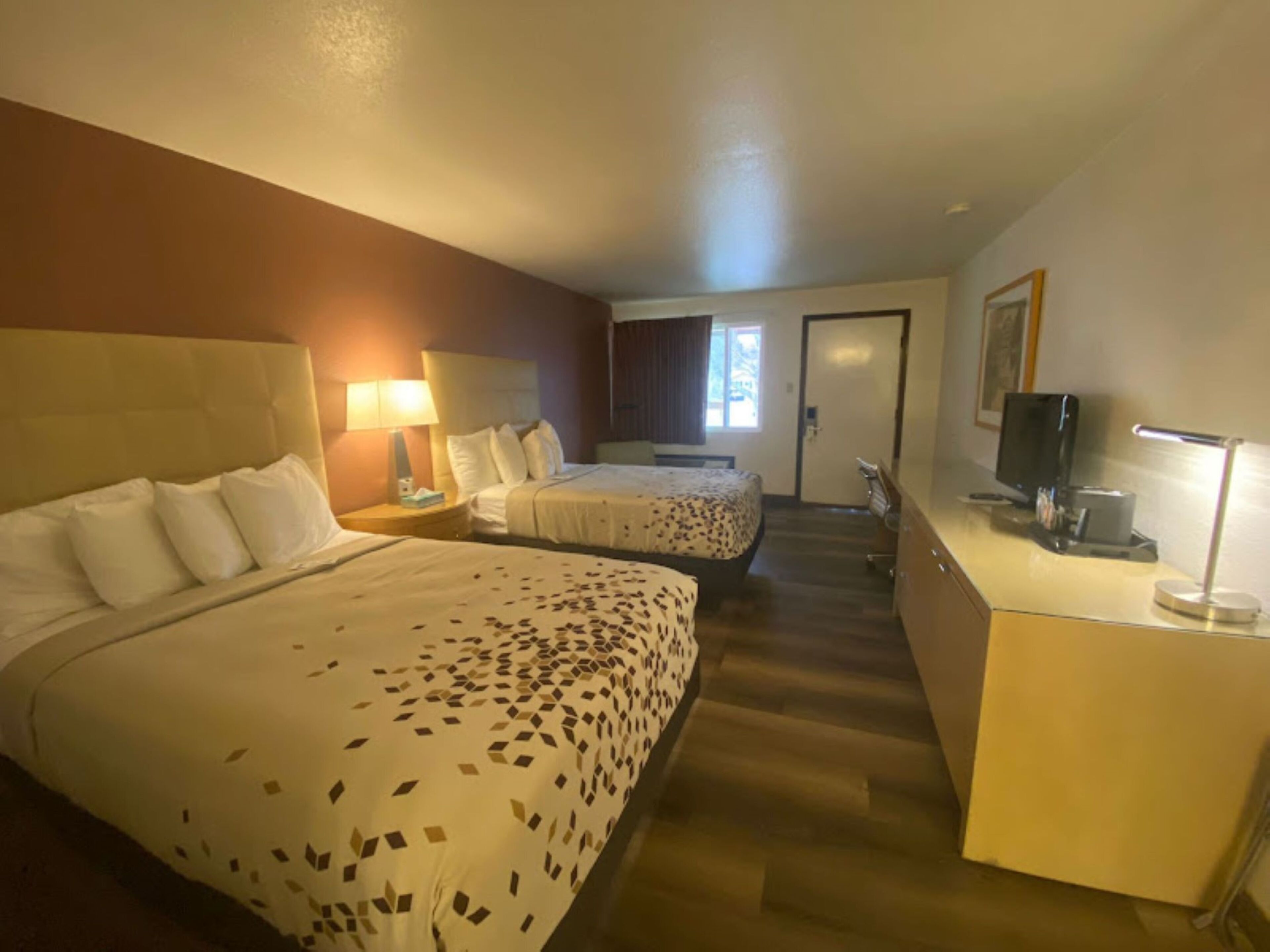 Premium Room, 2 Queen Beds, Non Smoking | Pillow-top beds, individually furnished, desk, laptop workspace