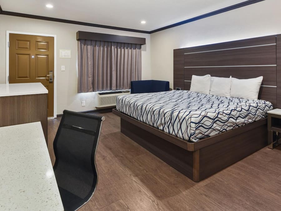 Desk, blackout drapes, iron/ironing board, free WiFi