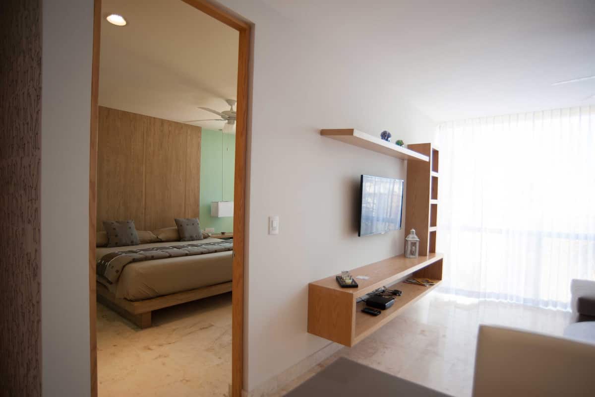 1 habitación y ropa de cama de alta calidad