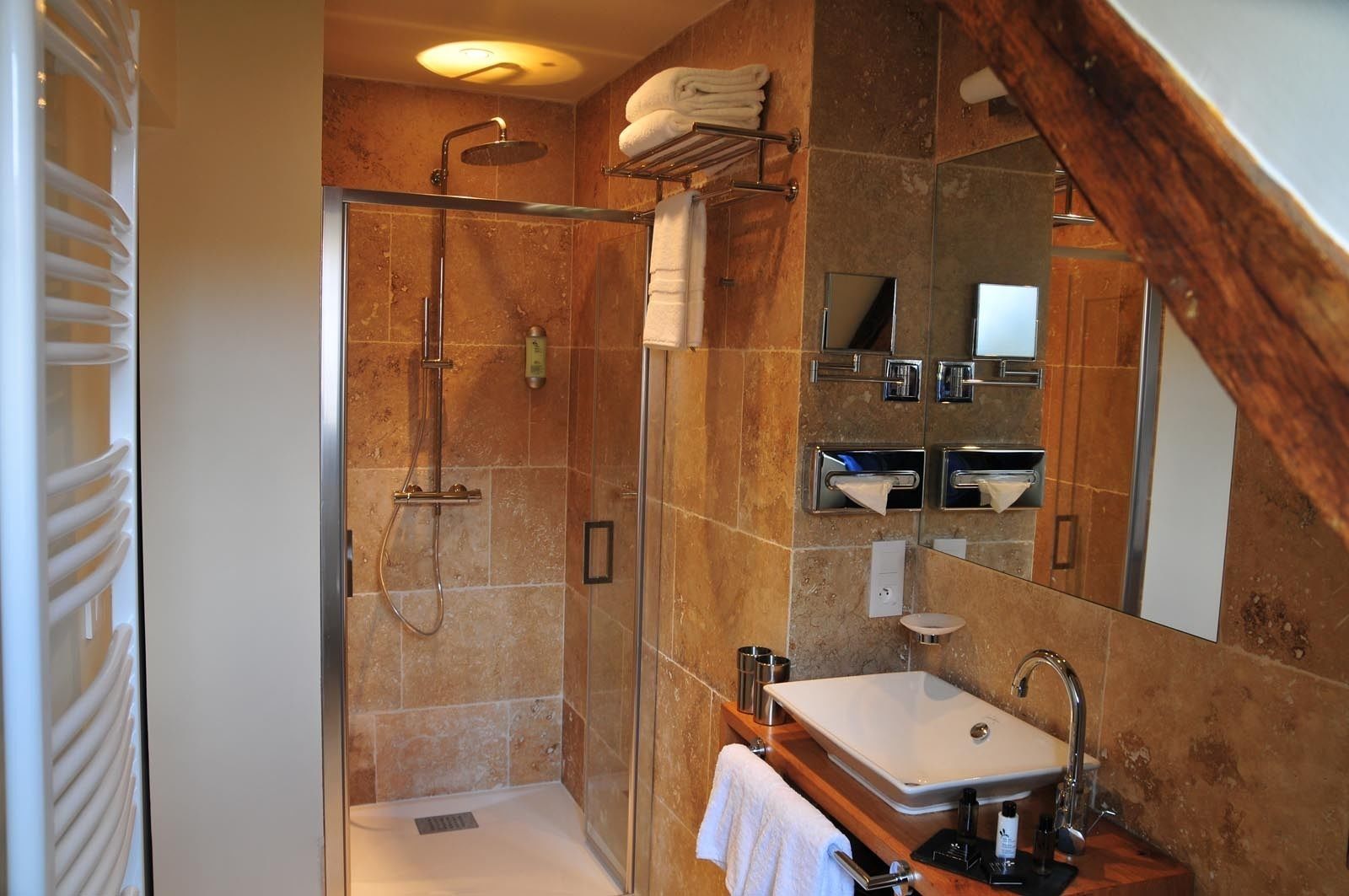 double room (saint jacques) | bathroom | hair dryer, towels