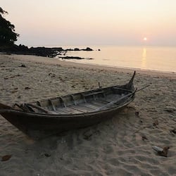 On the beach