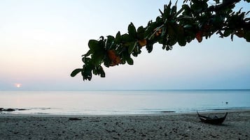 在海滩