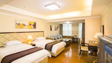 Deluxe Double Room, 1 Bedroom, Accessible, City View | Premium bedding, minibar, in-room safe, desk