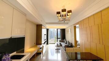 Premium bedding, blackout curtains, free WiFi, bed sheets