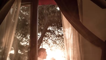 Vue depuis lâhĂ©bergement