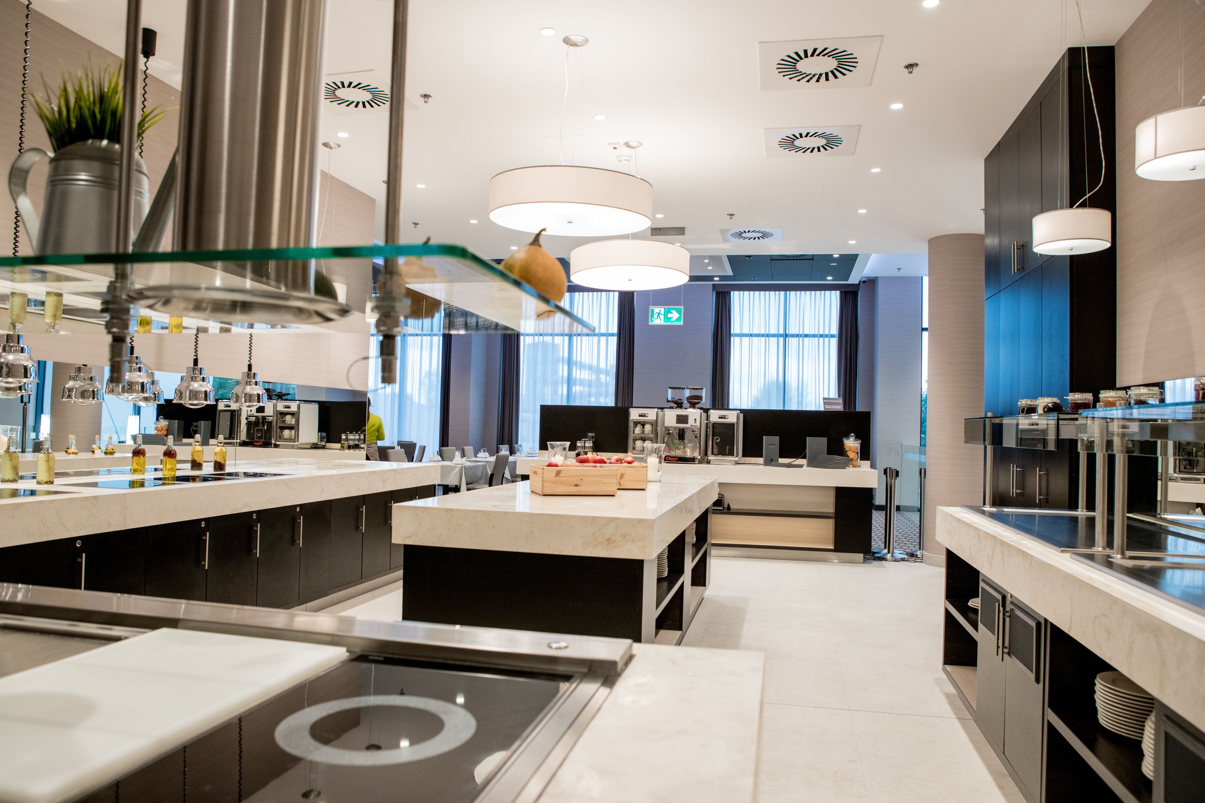 breakfast, lunch and dinner served