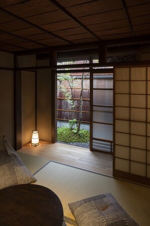 Traditional House, 3 Bedrooms, Non Smoking, Garden View | Living area | Flat-screen TV - Tsukikusa-an (Kyoto)