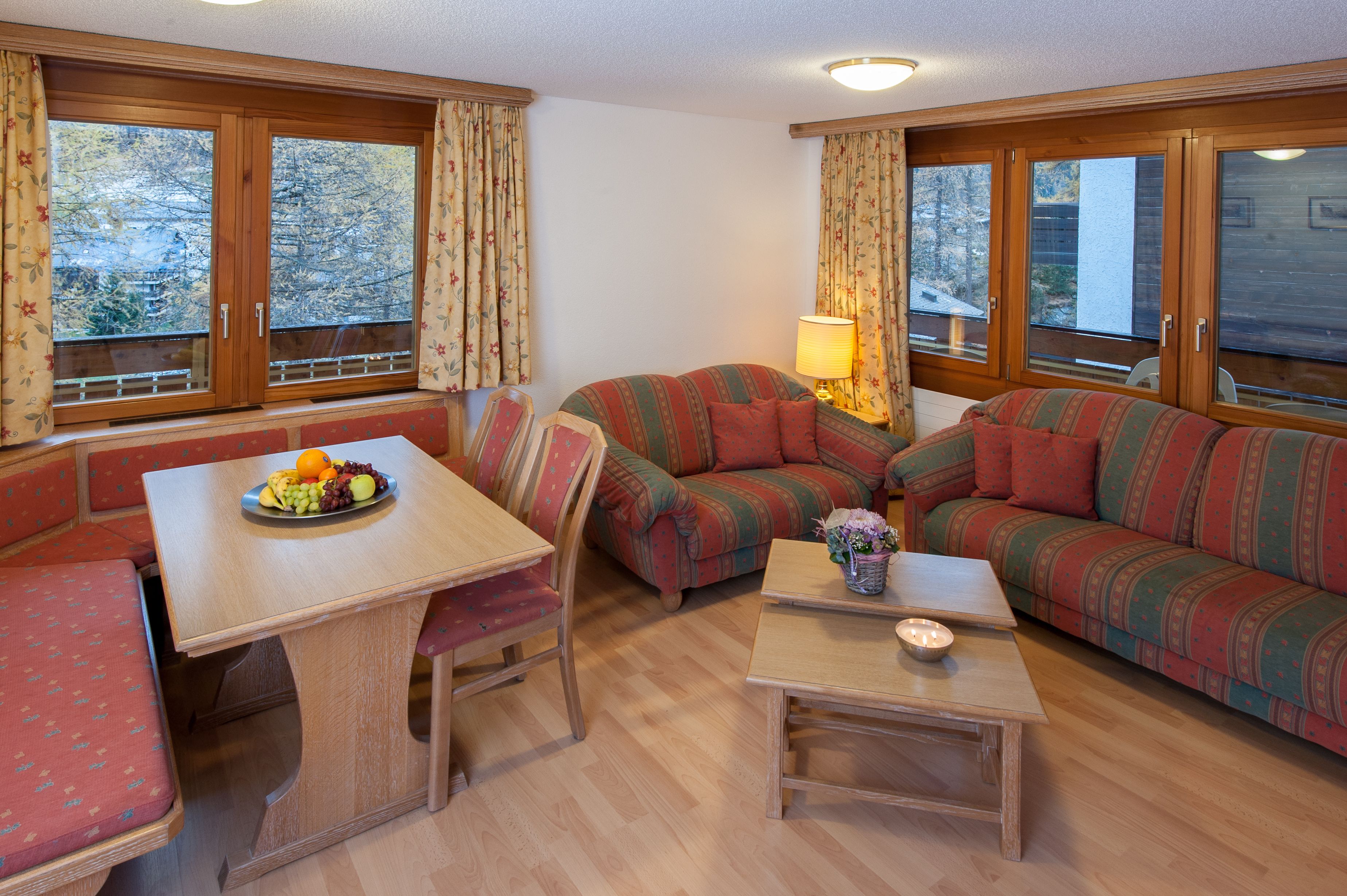 Appartement Standard, 2 chambres, vue montagne, en angle ((25)) | Restauration dans la chambre