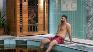 2 indoor pools, 2 outdoor pools, pool umbrellas, pool loungers