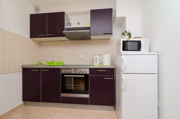 開放式客房, 露台 | 私人廚房 | 電冰箱、微波爐、烤箱、爐台