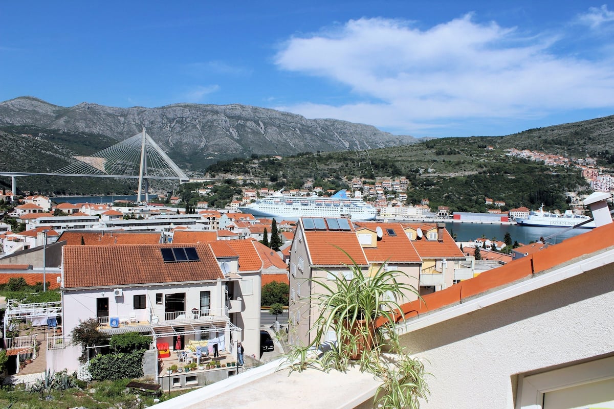 Appartamento, 1 camera da letto, balcone, vista mare | Vista dalla camera