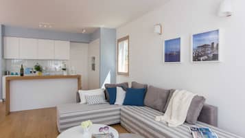 Appartement (Three-Bedroom Apartment with Balcony ) | Salle de séjour | Télévision LCD