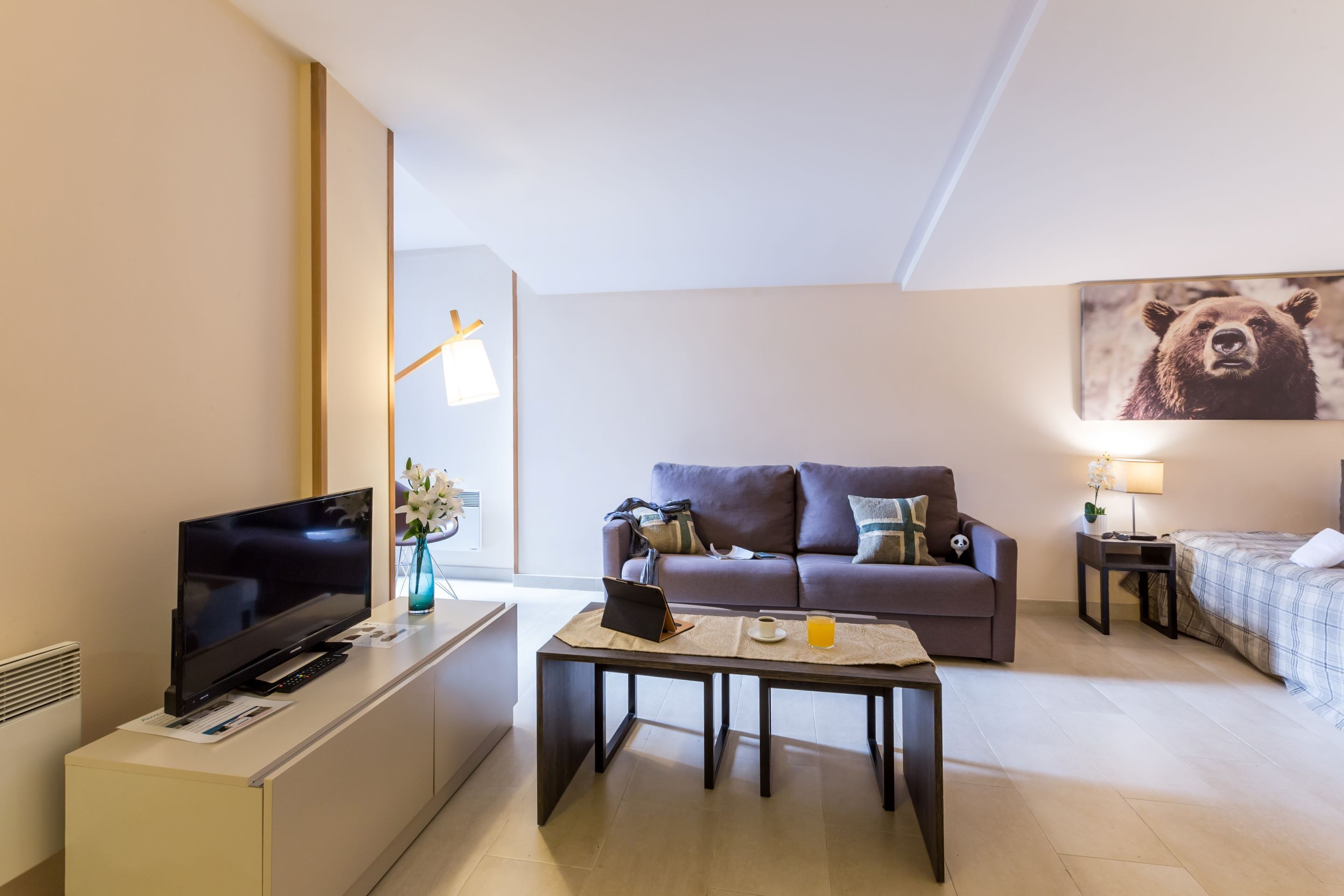 Studio (5 People) | Fer et planche à repasser, lits bébé (en supplément), Wi-Fi gratuit