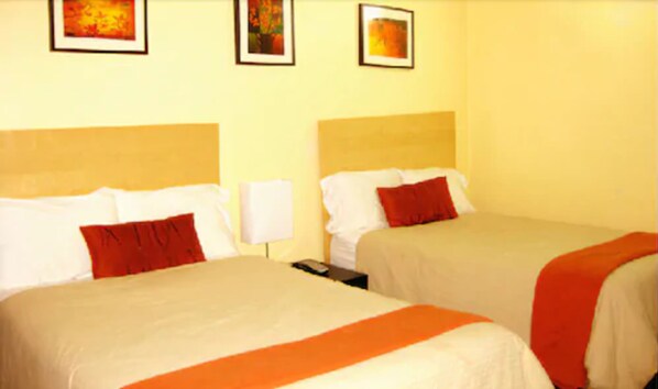 Standard Room, 2 Double Beds | Desk, iron/ironing board, free WiFi, bed sheets