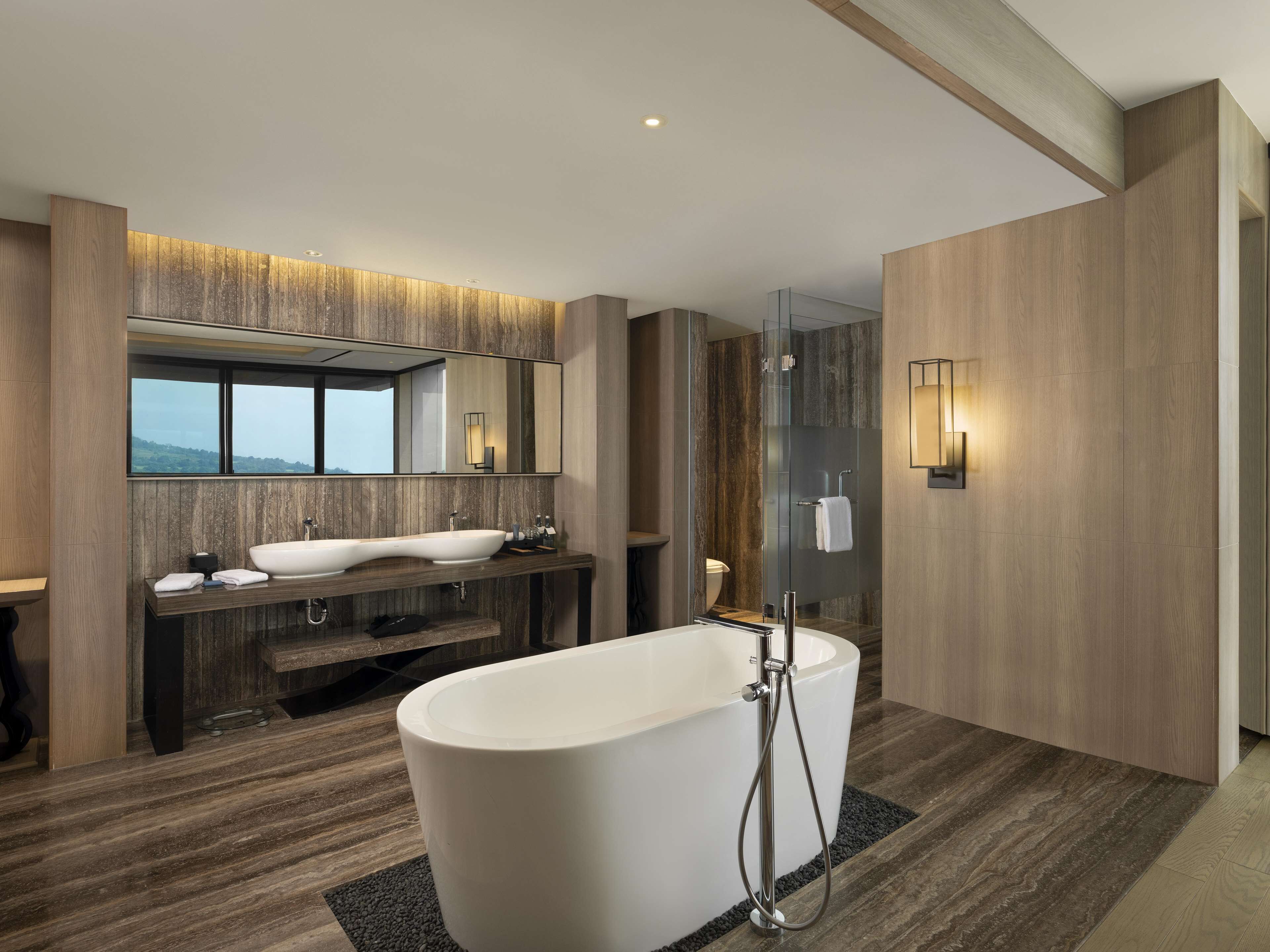 Eco-friendly toiletries, bathrobes, slippers, towels