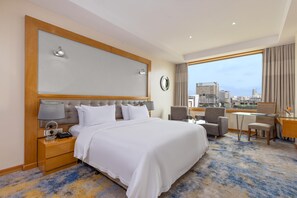 Phòng Superior | Bộ trải giường bằng vải Frette của Ý, bộ đồ giường cao cấp 