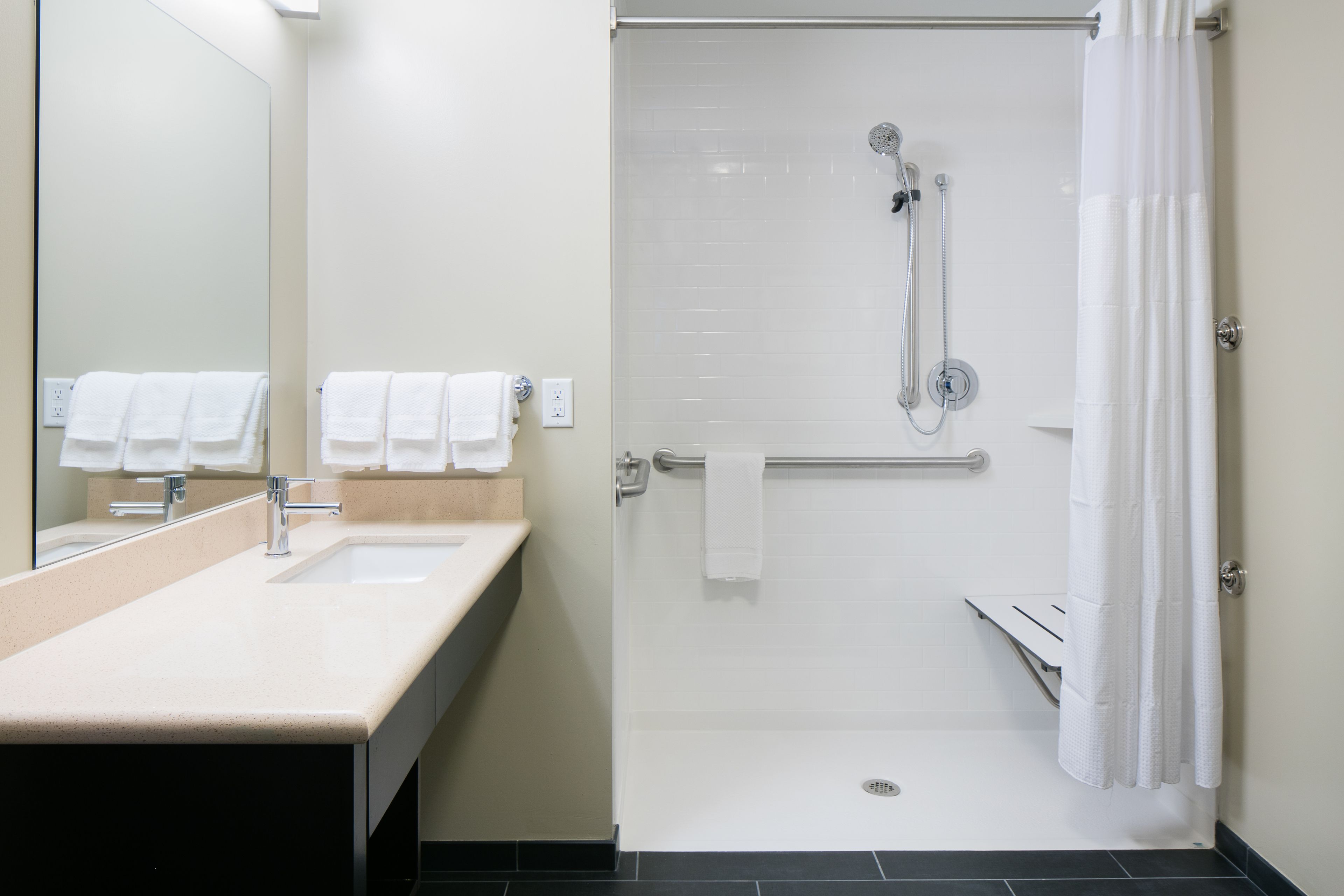 free toiletries, hair dryer, towels