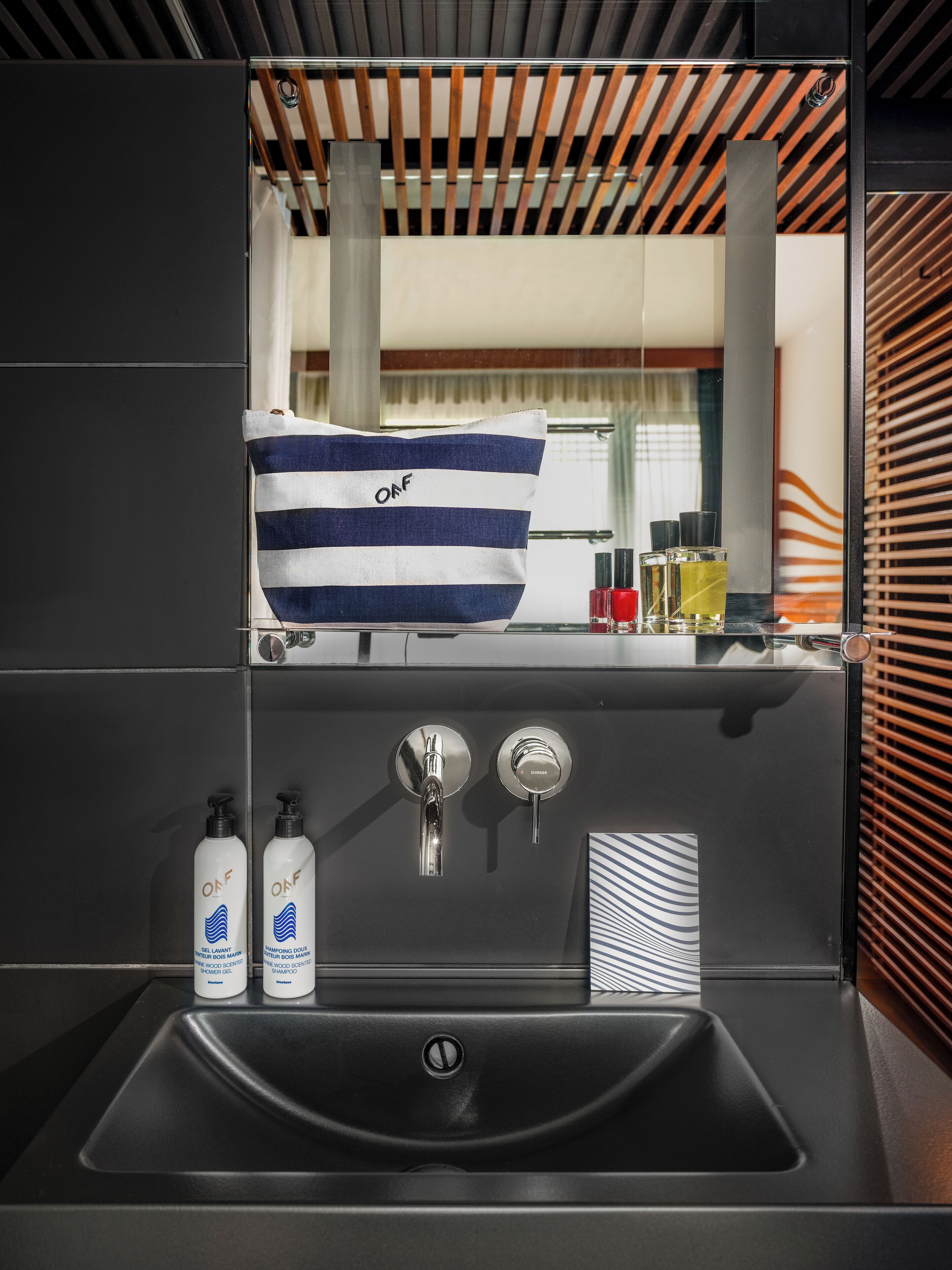 dock view | bathroom | rainfall showerhead, free toiletries, hair dryer, towels