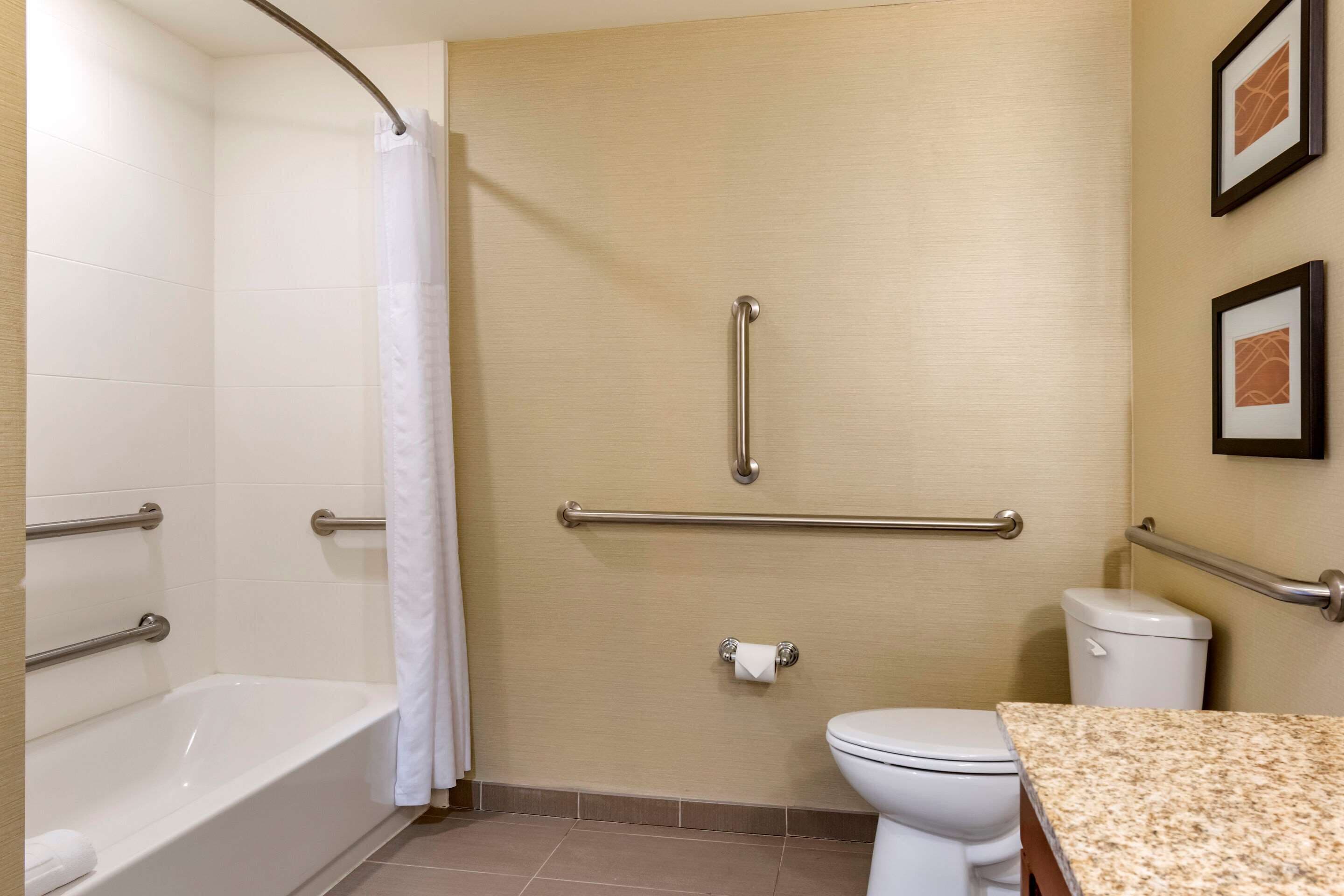 free toiletries, hair dryer, towels