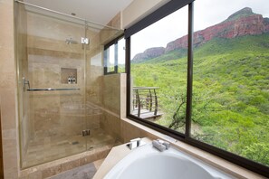 Shower, free toiletries, hair dryer, towels - umVangati House (Hoedspruit)