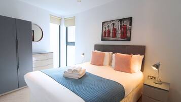 1 bedroom, desk, soundproofing, iron/ironing board