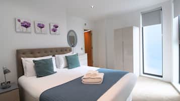 1 bedroom, desk, soundproofing, iron/ironing board