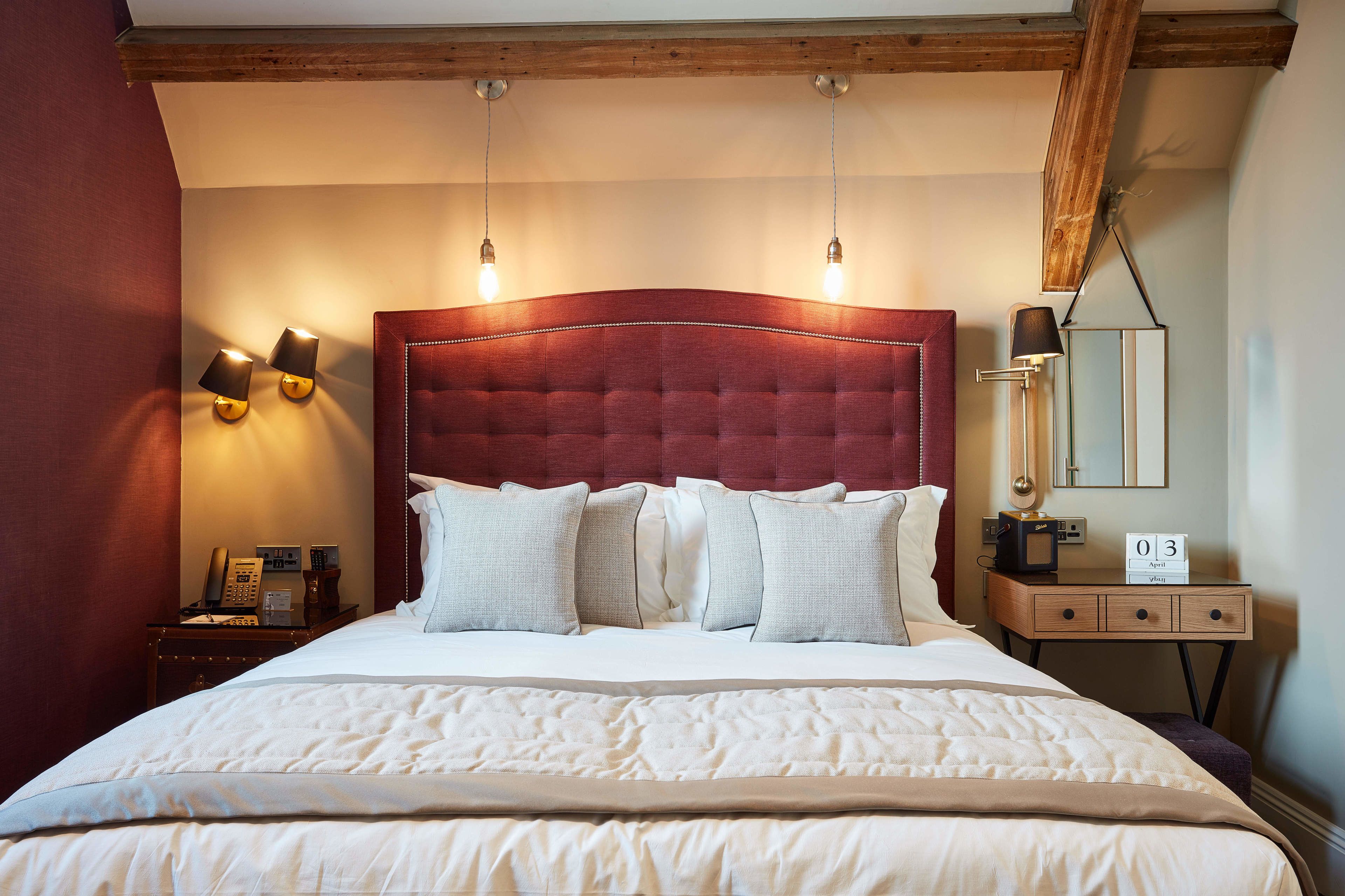 Draps en coton égyptien, literie de qualité supérieure, minibar