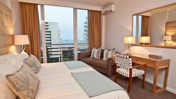 2 bedrooms, premium bedding, in-room safe, desk