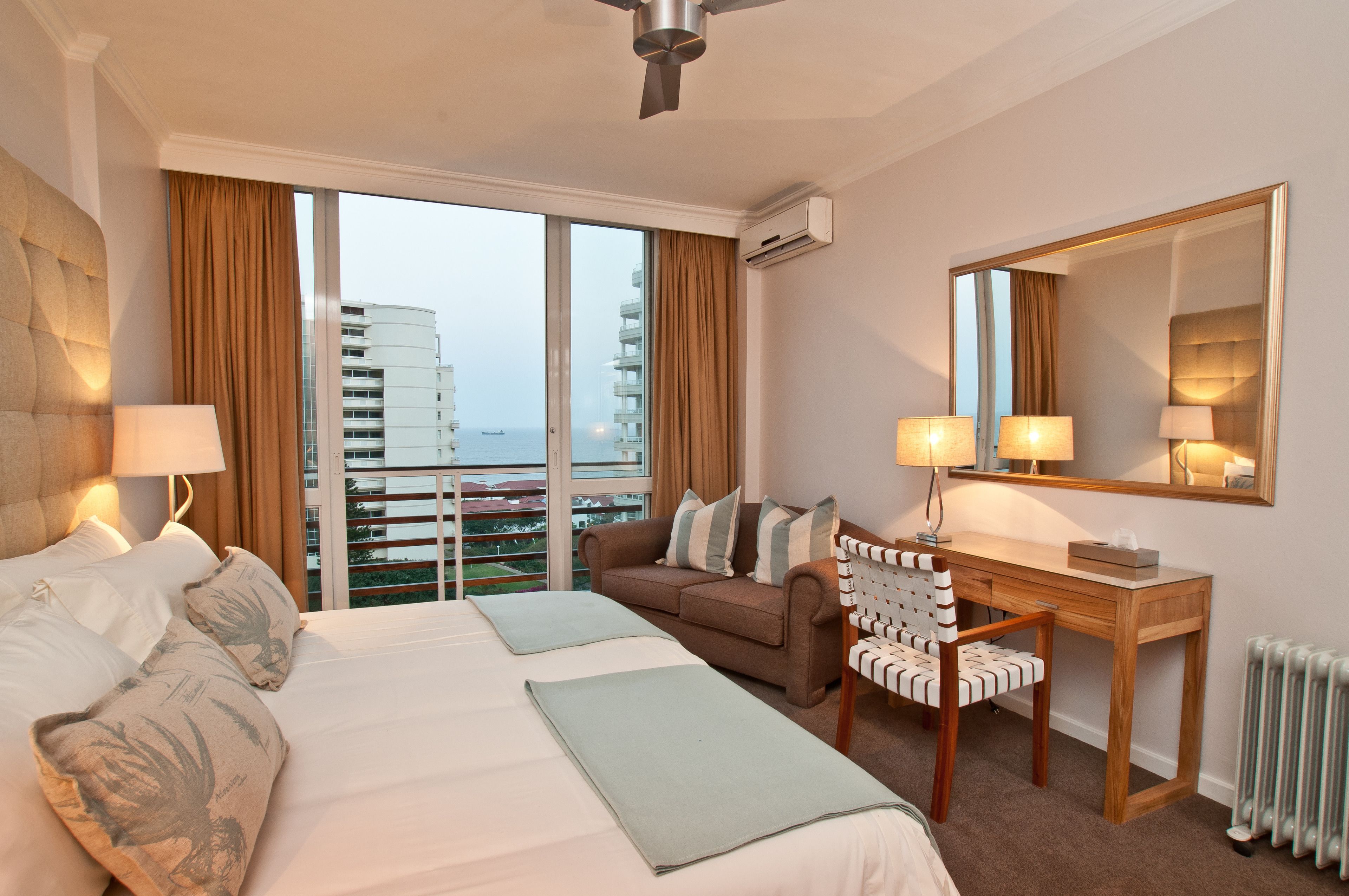 2 bedrooms, premium bedding, in-room safe, desk