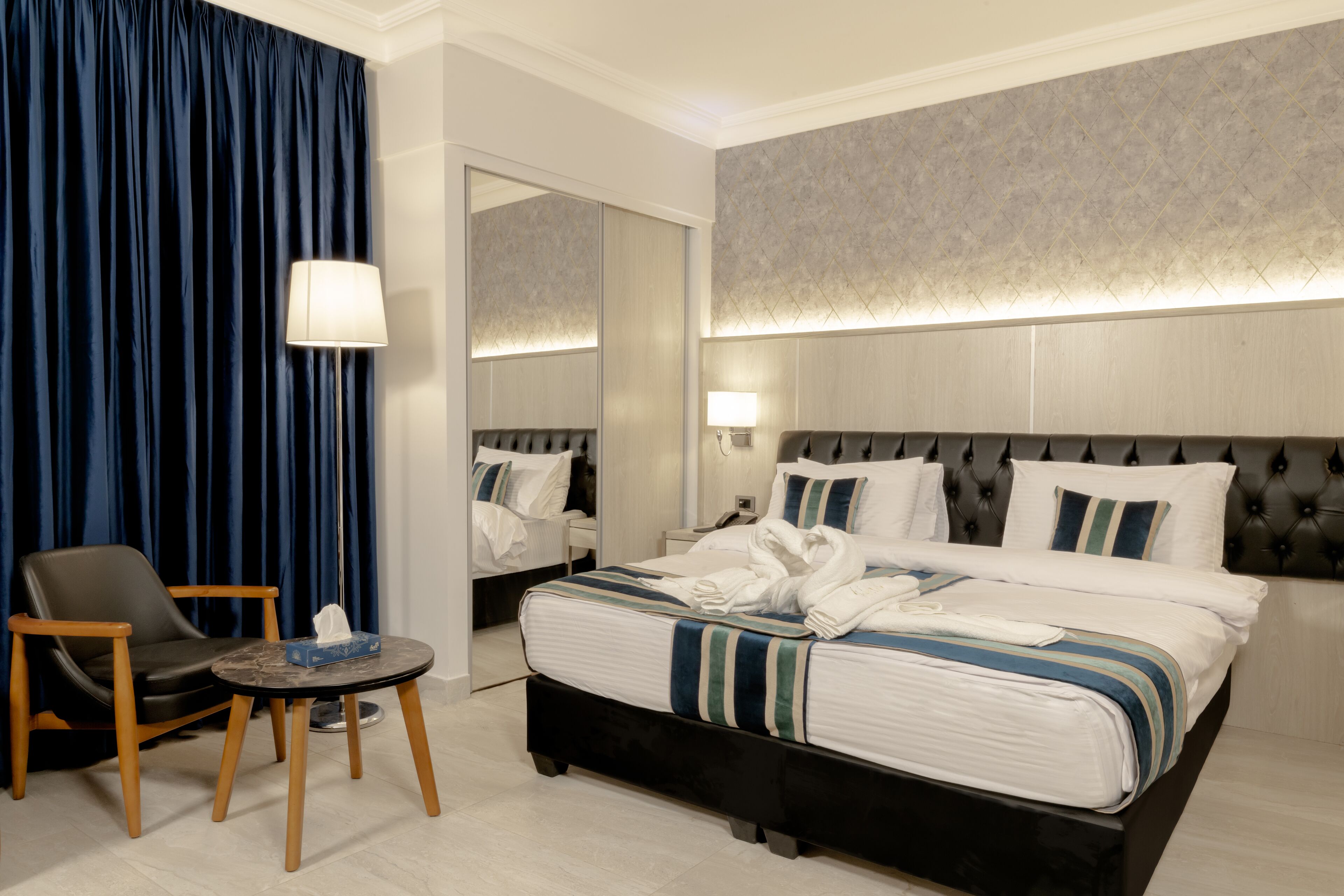 Premium bedding, in-room safe, desk, laptop workspace